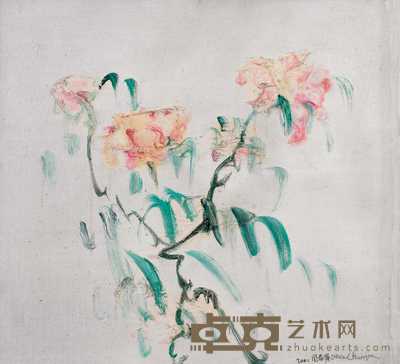 周春芽 2001年作 花 61×67cm